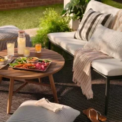 Cushioned Metal Outdoor Loveseat - Cream/Black - Hearth & Hand™ With Magnolia -Home Decoration Sale Shop GUEST 0b9807fc a12a 4d25 895d 973d3a712042