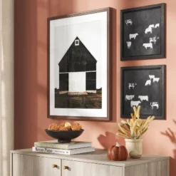 (Set Of 2) 12" X 12" Cow Collection II Framed Wall Canvases - Threshold™