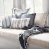 24"x24" Contrast Edge Stripe Oversized Throw Pillow Gray/Blue - Hearth & Hand™ With Magnolia -Home Decoration Sale Shop GUEST 34b561d7 c176 4c25 a51d 6df1f350a5c7