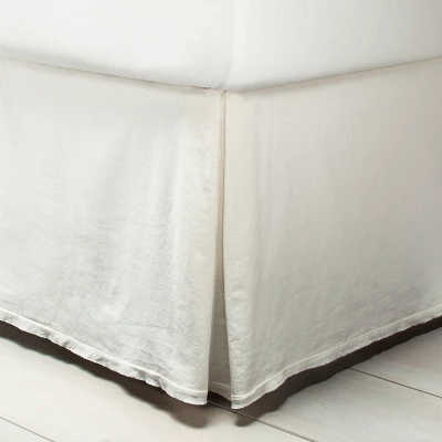 Linen Blend Bedskirt Sour Cream - Hearth & Hand™ With Magnolia 3 Linen Blend Bedskirt Sour Cream - Hearth & Hand™ With Magnolia