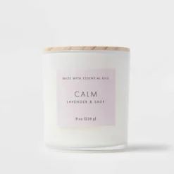 Wood Lidded Glass Wellness Calm Candle - Threshold™ -Home Decoration Sale Shop GUEST 518451c6 213f 4303 ad48 fec583907229