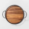 Wooden Lazy Susan With Metal Trim Brown/Black - Hearth & Hand™ With Magnolia -Home Decoration Sale Shop GUEST 530407be a33f 4095 b1a0 66e007531253