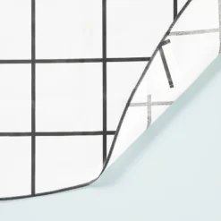 70" Grid Lines Wipeable Oil-Cloth Round Tablecloth Dark Gray/Cream - Hearth & Hand™ With Magnolia -Home Decoration Sale Shop GUEST 587a45ce 47a5 44f3 9389 05b23e706533