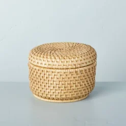 Woven Basket With Lid Natural - Hearth & Hand™ With Magnolia -Home Decoration Sale Shop GUEST 66a4f642 06e1 4c92 934e 2dcb97d900b7
