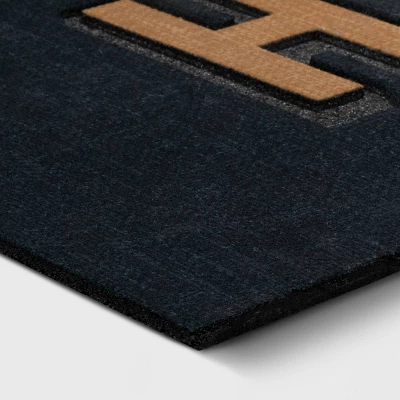 1'7.5"x3'11" 'Hello' Doormat Black/Tan - Threshold™ 4 1'7.5"x3'11" 'Hello' Doormat Black/Tan - Threshold™ - Image 2