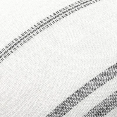 24"x24" Vertical Stripe Oversized Throw Pillow Sour Cream/Gray - Hearth & Hand™ With Magnolia 4 24"x24" Vertical Stripe Oversized Throw Pillow Sour Cream/Gray - Hearth & Hand™ With Magnolia - Image 2