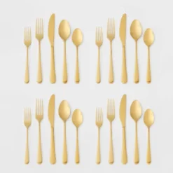 20pc Harrington Flatware Set Gold - Threshold™ -Home Decoration Sale Shop GUEST 83f8ea2e 2885 4bf8 9e92 e1aa54e1e88c