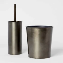 Aluminum Toilet Brush And Holder Set With Aged Metal Finish Gray - Threshold™ -Home Decoration Sale Shop GUEST 8ef08b23 f6d2 4c7b 8990 b0c2c3aed888