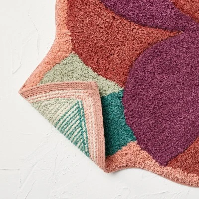 Seasons Go Around Flower Shaped Bath Rug Rose Red - Opalhouse™ Designed With Jungalow™ 4 Seasons Go Around Flower Shaped Bath Rug Rose Red - Opalhouse™ Designed With Jungalow™ - Image 2