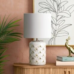 New Products 7 Diamond Cutout Table Lamp With Lit Base - Opalhouseā¢