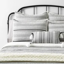 Textured Stripe Pillow Sham Dark Gray/Cream - Hearth & Hand With Magnolia 9 Textured Stripe Pillow Sham Dark Gray/Cream - Hearth & Hand With Magnolia -Home Decoration Sale Shop GUEST a0f8fe96 7ab4 46c3 ad09 b2250acbb400