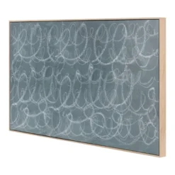 47" X 24" Squiggles Framed Printed Canvas Blue - Threshold™