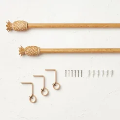 Pineapple Faux Wood Curtain Rod Natural Wood - Opalhouse™ Designed With Jungalow™ -Home Decoration Sale Shop GUEST b565e685 bbc8 405f abbe 297780442d88