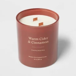 20oz Glass Woodwick Warm Cider & Cinnamon Candle - Threshold™ -Home Decoration Sale Shop GUEST b7dc905f 063c 41e1 a717 5c6e568b7ff6