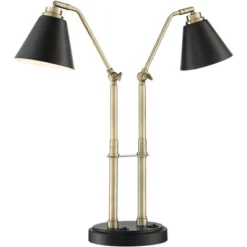 Possini Euro Design Sentry Modern Mid Century Desk Lamp 23" High Black Brass With USB Charging Port LED Adjustable Cone Shade For Bedroom Living Room 15 Possini Euro Design Sentry Modern Mid Century Desk Lamp 23" High Black Brass With USB Charging Port LED Adjustable Cone Shade For Bedroom Living Room -Home Decoration Sale Shop GUEST e91d5c36 9c3b 4fda 8e73 e5a8e478b0f2
