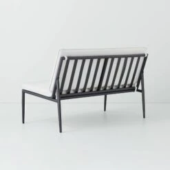 Cushioned Metal Outdoor Loveseat - Cream/Black - Hearth & Hand™ With Magnolia -Home Decoration Sale Shop GUEST f204158e 1e80 40e7 9a77 d4b194db81f3