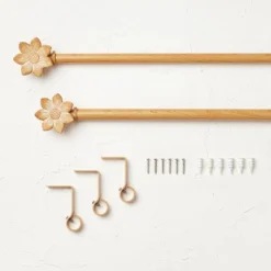 Flower Faux Wood Curtain Rod Natural Wood - Opalhouse™ Designed With Jungalow™ -Home Decoration Sale Shop GUEST f708ce89 3ca5 424d 80e2 a01cb7dd58aa